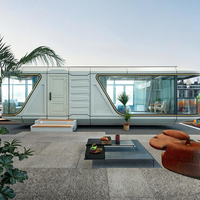 Maison Capsule Spatiale de Haute Qualité à Prix Abordable, 2 Chambres avec Cuisine, Toilettes, Cabane de Type Apple, Restaurant, Maison Préfabriquée