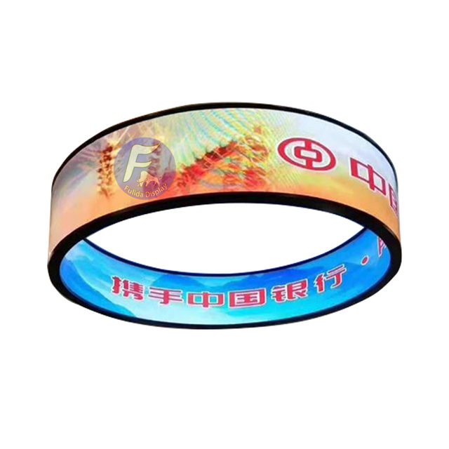 Indoor Outdoor Flexible Cylindrical Led Single Sign Display Custom Column Expo Curved Advertising LED Screen Circular LED Wall