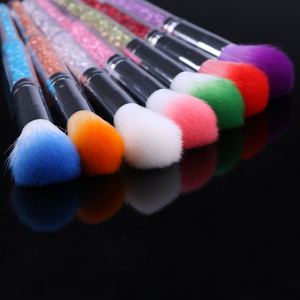 Qianya <span class=keywords><strong>2022</strong></span> - Pincel de Limpieza de <span class=keywords><strong>Uñas</strong></span> Profesional con Logotipo Personalizado al por Mayor, Mango Largo, Material de Nailon Acrílico con Diamantes de Imitación - Product Image 2