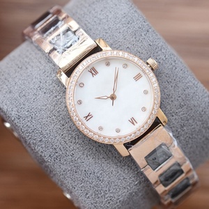 Elegant Rose Gold <strong>Women's</strong> <strong>Watch</strong> Diamond Bezel Stainless Steel Quartz Wristwatch for Gift <strong>Sets</strong> - Product Image 4