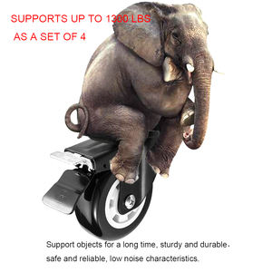 VIMA Hochwertige PU Single Wheel Caster 4 Zoll Doppel kugellager Piano Caster Wheel <span class=keywords><strong>Heavy</strong></span> <span class=keywords><strong>Duty</strong></span> - Product Image 5