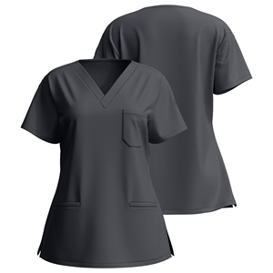 Kitmaz Medical Scrub Tops for Women - Soft Stretch V-Neck Scrubs Shirts with 3 Pockets - Product Image 3