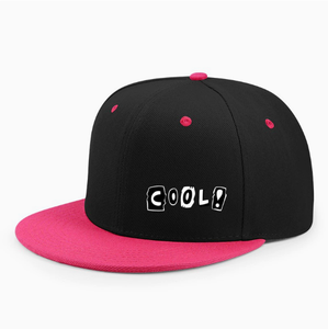 Gorra Snapback Unisex con Estampado COOL, Negra y Rosa, Visera Plana, Estilo Hip Hop, Ajustable, para Hombre y Mujer - Product Image 2