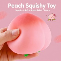 Jouet anti-stress créatif en forme de pêche, grand modèle à presser, doux, à récupération lente, unisexe, pour tous les âges, pour la décompression