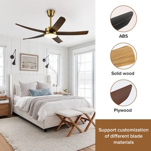 Phòng Khách Retro Điều Khiển Từ Xa Quạt Trần Ánh Sáng 52 Inch 5 Lưỡi Celling Fan Với Ánh Sáng Sáng - Product Image 4
