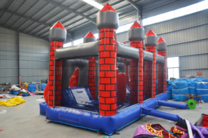 <span class=keywords><strong>Castello</strong></span> gonfiabile gonfiabile gonfiabile <span class=keywords><strong>rosso</strong></span> commerciale del <span class=keywords><strong>castello</strong></span> di salto gonfiabile con lo scivolo doppio per il parco - Product Image 4