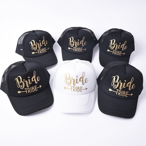 Gorra de béisbol de malla tipo trucker para novia con letras doradas y <span class=keywords><strong>flecha</strong></span>, para boda - Product Image 3