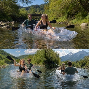 <span class=keywords><strong>Kayak</strong></span> gonflable transparent en PVC épais pour 2 personnes, pliable, portable, pour la <span class=keywords><strong>pêche</strong></span> et les sports nautiques <span class=keywords><strong>de</strong></span> loisirs - Product Image 4