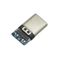 Connecteur mâle de type C 24 broches avec connecteur USB de montage de borne à souder pour une charge rapide