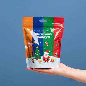 Tùy chỉnh in ấn nhựa Zip khóa Mylar túi với cửa sổ đứng lên túi cho Giáng sinh Kẹo Gummies bao bì - Product Image 5