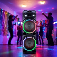 Altavoz de Karaoke Kalonka Bass, Altavoces de Escenario para DJ, Altavoz de Karaoke Dual de 12 Pulgadas con Micrófono y Bluetooth