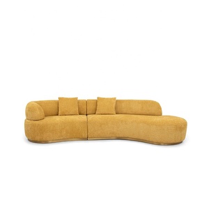 Cojines minimalistas italianos de 6 piezas Sofá modular Seccional de tela suave grande Vestíbulo Hotel seccional - Product Image 4