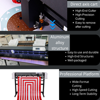 Cortadora de Vinilo Automática AYF E-Cut de Aluminio con Contorno, Plotter de Corte de 720mm/1350mm, Motor Paso a Paso, Pantalla Táctil, 800W, Nueva