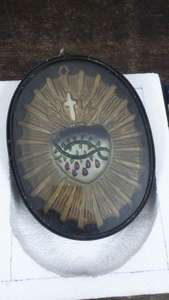 Cadre religieux en métal français en forme de cœur sacré pour la décoration murale de la maison - Product Image 6