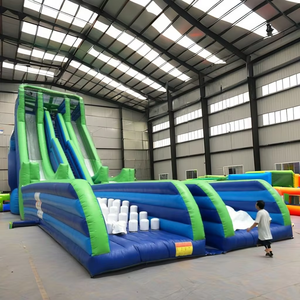 Xinyue - Tobogán Acuático Inflable <span class=keywords><strong>de</strong></span> PVC <span class=keywords><strong>de</strong></span> 2 Carriles, Personalizable, con Logotipo en Color Personalizado, Garantía <span class=keywords><strong>de</strong></span> 2-3 Años, para Parques <span class=keywords><strong>de</strong></span> Trampolines - Product Image 1