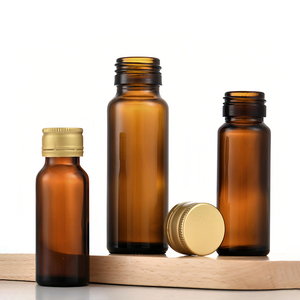 Bán Buôn Rỗng <span class=keywords><strong>60Ml</strong></span> 150Ml 250Ml 300Ml Màu Nâu Hổ Phách Thủy Tinh Xi-rô Chai Thủy Tinh Bằng Miệng Chất Lỏng Y Chai Với Vàng Nắp Vặn - Product Image 3