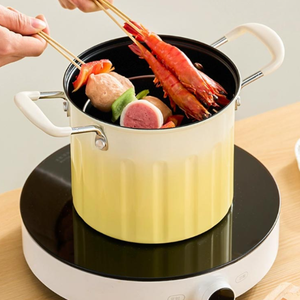 Olla para freidora con cesta para freír, calentador <span class=keywords><strong>de</strong></span> leche, cesta práctica para colador <span class=keywords><strong>de</strong></span> aceite para patatas fritas, anillos <span class=keywords><strong>de</strong></span> <span class=keywords><strong>cebolla</strong></span>, <span class=keywords><strong>restaurante</strong></span>, hogar - Product Image 5