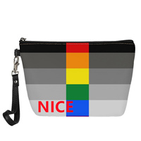 Pochette de maquillage de voyage personnalisée, hétéroflexible, imprimée UV arc-en-ciel, pour voyages à l'étranger, organisation de la coiffeuse et articles en vrac
