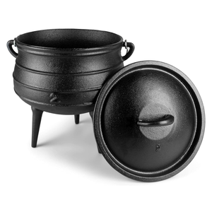 Olla a Presión de Hierro Fundido al por Mayor de Fábrica, Olla para Camping, Olla de Tres Patas, Olla para Sopa de Hierro Fundido, Caldero - Product Image 4