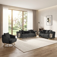 Canapé Chesterfield moderne sur mesure, tissu en velours de luxe, ensemble de meubles pour la décoration intérieure, salon