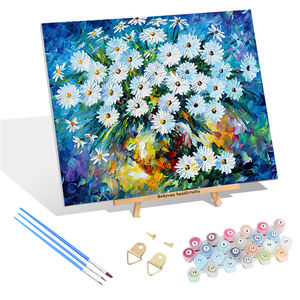 Pintura de pared de arte clásico margaritas y jarrón azul pintura al óleo DIY <span class=keywords><strong>por</strong></span> números <span class=keywords><strong>para</strong></span> pintura de decoración de sala de estar - Product Image 1