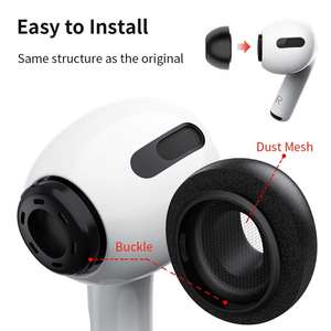 Embouts d'oreille en <span class=keywords><strong>mousse</strong></span> à mémoire de rechange pour <span class=keywords><strong>Airpods</strong></span> <span class=keywords><strong>Pro</strong></span> 1st/2nd Gen avec trou de réduction du bruit et protection anti-poussière intégrée - Product Image 2