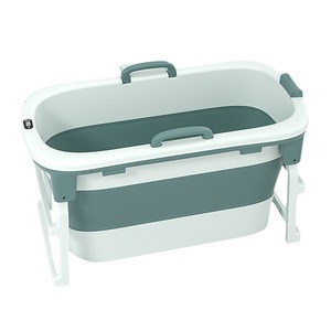 Bañera Plegable para Niños, Ovalada de PVC con Función de Masaje, Bañera para Bebés con Altura Ajustable - Product Image 5