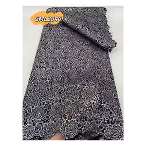 2025 Cordón de guipur Soluble en agua tela de encaje multicolor Rosa tela bordada Venta caliente encaje africano para mujeres vestidos de fiesta - Product Image 1