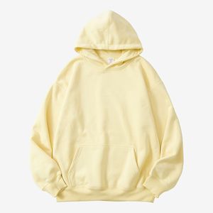 奢华素面空白厚重量级棉混纺羊毛连帽衫定制常规合身连帽衫 - Product Image 4