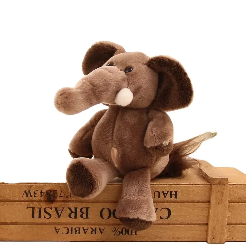 สัตว์ป่าของเล่นตุ๊กตาจี้ขนาดเล็กพวงกุญแจน่ารักลิงช้างตุ๊กตาของเล่นตุ๊กตาเสือมินิตุ๊กตาสิงโตขายส่ง