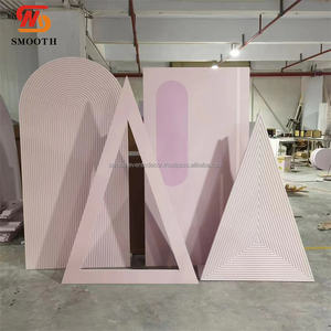 ชุดขาตั้งฉากหลังโค้งดีไซน์ใหม่ SMOOTH จำนวน 3 ชิ้น สำหรับงานแต่งงาน ทำจากอะคริลิค PVC คุณภาพดี - Product Image 1