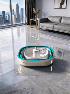 Serpillère rotative avec seau grande capacité pour nettoyage humide et sec, nouvelle arrivée, gain de temps, pliable, 360° °   Nettoyeur à serpillière rotative - Product Image 1