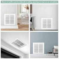 Grille de ventilation carrée moderne en acier avec filtre AC de 1 pouce d'épaisseur pour ouverture de conduit de plafond/mur