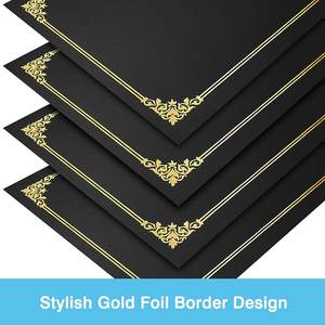 Sertifika sahipleri Diploma mektup boyutu için altın folyo sınır kapakları 8.5x11 sertifikaları Cardstock belge kağıtları - Product Image 3