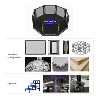 MMA ONEMAX haute qualité facile à installer UFC compétition boxe lutte 16 pieds 20 pieds anneau de boxe Cage pour centre de combat