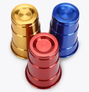 Gobelet de fête coloré personnalisé NPOT gobelet promotionnel jetable en aluminium gobelet en métal bière avec logo