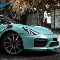 Film Vinyle Adhésif Brillant pour Voiture en PET PVC Coulé HD, Effet Cristal Aqua Haze, Rouleau Complet 1.52x17M/5x60FT, Autocollants Brillants pour Voiture en Gros