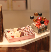Vente flash C007 - Maison de poupées miniature en bois faite à la main - Idées fantastiques de Cocoa - Kit de maison de poupées miniature à faire soi-même avec lumière