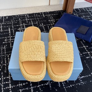 Luxury High Quality Women's Woven <b>Sandals</b> Fashion Brand Thick Soled Beach Slippers Summer Lightweight Casual Round Toe <b>Sandals</b> - Product Image 5