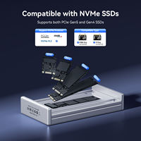 Boîtier SSD NVMe M.2 USB-C 80 Gbit/s avec charge PD 3.0 100 W pour disques SSD M/B&M Key 2230-22110