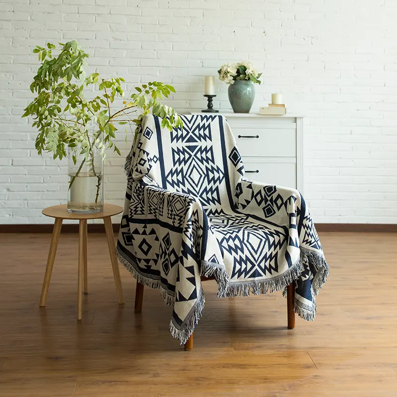 26 Designs böhmische Decke werfen Home Deco Tapisserie aztekische Decke schwarz und weiß