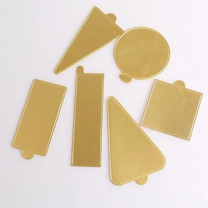 100 pièces <span class=keywords><strong>en</strong></span> gros jetable or Mousse Pad support <span class=keywords><strong>en</strong></span> <span class=keywords><strong>carton</strong></span> Mini papier Mousse gâteau <span class=keywords><strong>plateau</strong></span> tranché gâteau Base - Product Image 6