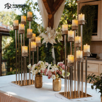Support de bougie rechargeable pour mariage, lumière d'ambiance pour allée, décoration minimaliste, centre de table pour fête de mariage, hôtel