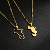 Collier Pendentif Cœur Mayotte Populaire en Europe, Bijou Polyvalent en Acier Inoxydable, Accessoire de Mode pour Hommes et Femmes