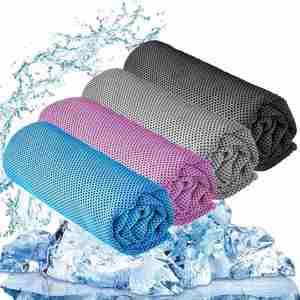 Serviette de sport tricotée personnalisée pour l'été, 30*100cm, effet rafraîchissant pour la gym, la course à pied et le fitness - Product Image 1