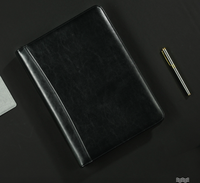 Carpeta Portadocumentos A4, Bloc de Notas, Carpeta de Presentación Empresarial, Portafolio de Cuero PU, Logotipo Personalizado en Relieve, Bolsa para Documentos
