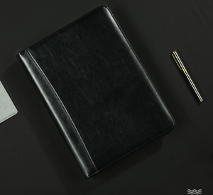 <span class=keywords><strong>A4</strong></span> cartella di <span class=keywords><strong>File</strong></span> Padfolio blocco per scrivere cartella di presentazione aziendale Portfolio in pelle Portfolio Portfolio porta porta portadocumenti con logo in rilievo personalizzato - Product Image 2