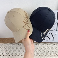Nueva Gorra de Béisbol para Mujer, Estructurada, con Bordado de Letras, Estilo Desgastado, Versátil, para Viajes al Aire Libre, Protección Solar, Casual