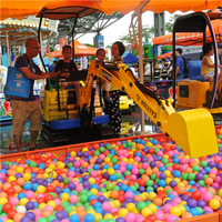 La mini-pelle électrique bon marché monte des jeux de jouets animatroniques passionnants pour les enfants au parc d'attractions