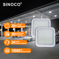Lumière de canopée à LED de haute qualité à prix d'usine, montée au plafond, IP65, pour station-service et station d'essence